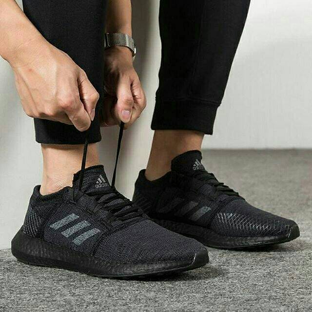 Adidas pure boost go triple black sale