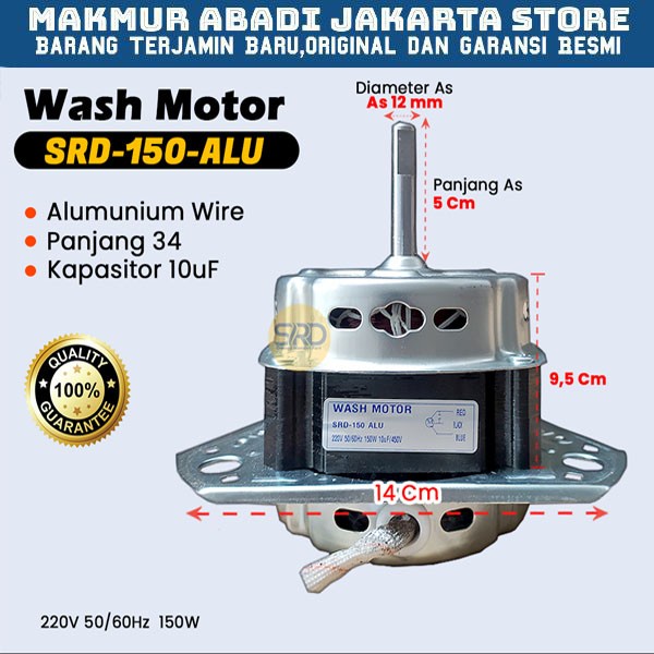 Jual Dinamo Wash Motor Mesin Cuci Kaki As Mm Srd Alu Alumunium Shopee Indonesia