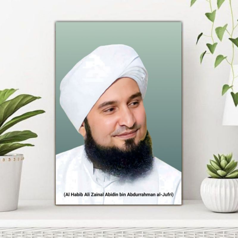 Jual Poster Kayu Poster Habib Ali Zainal Abidin Bin Abdurrahman Al