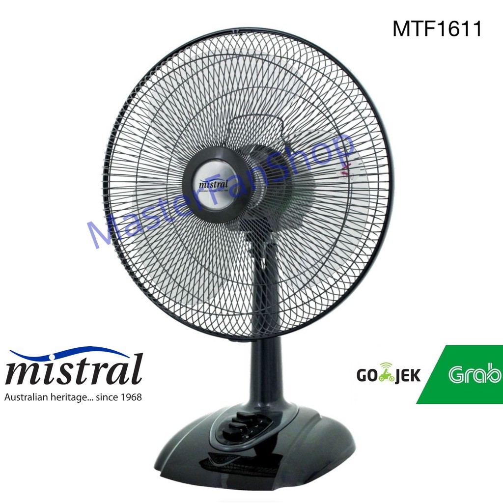 MISTRAL MTF1611 Kipas Angin Meja 16” HITAM [Grab/Gojek Medan]