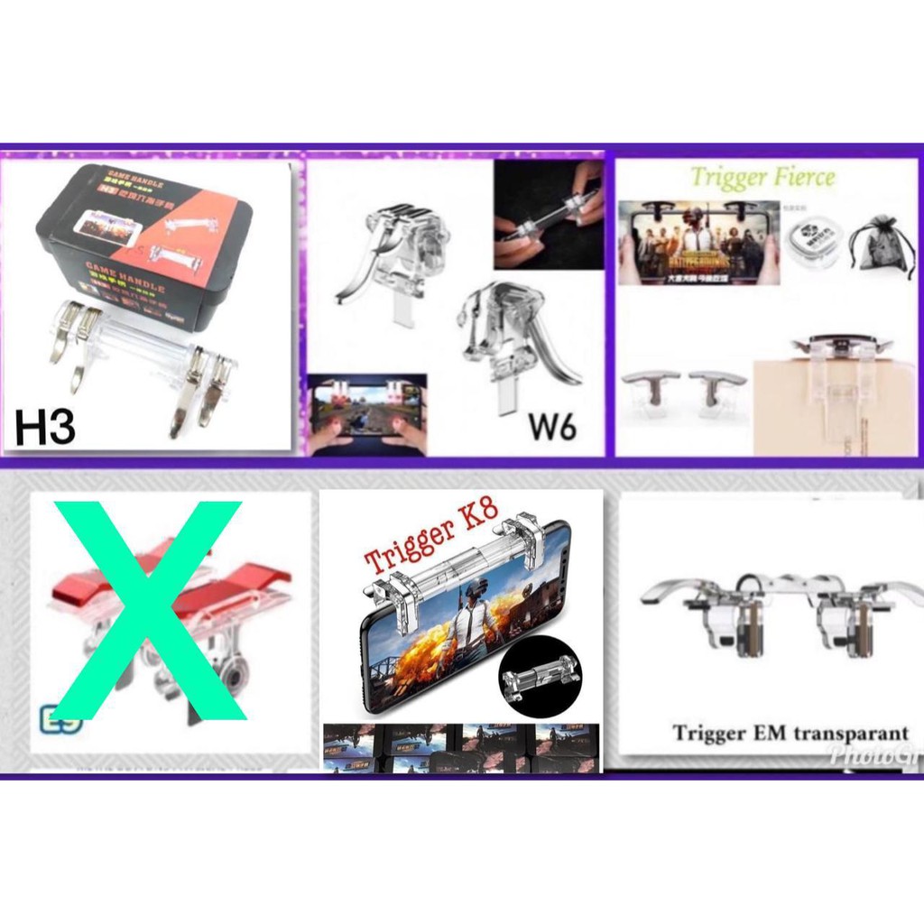 Jual TRIGGER PUBG L1 R1 W6 / K8 /FIERCE / H3 / EM transparat | Shopee ...