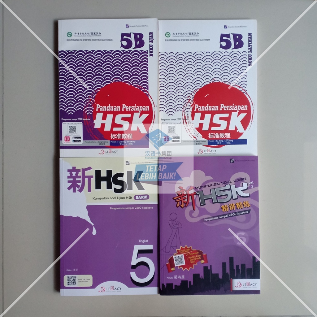 Jual Paket Buku HSK 5B Panduan Persiapan & Soal Ujian (4 Jilid + QR ...