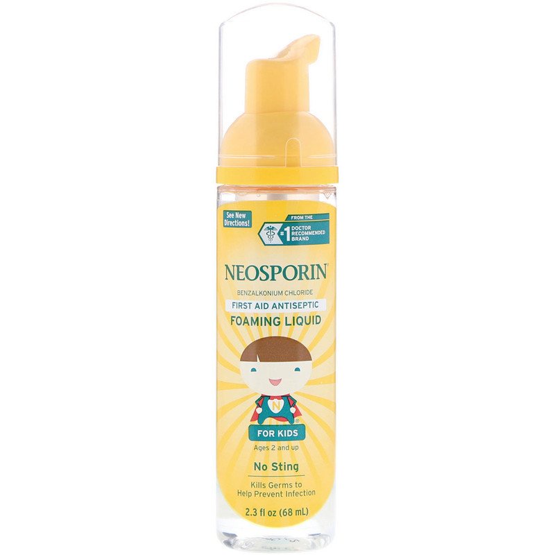 Jual Neosporin First Aid Antiseptic Foaming Liquid For Kids Ages 2 and