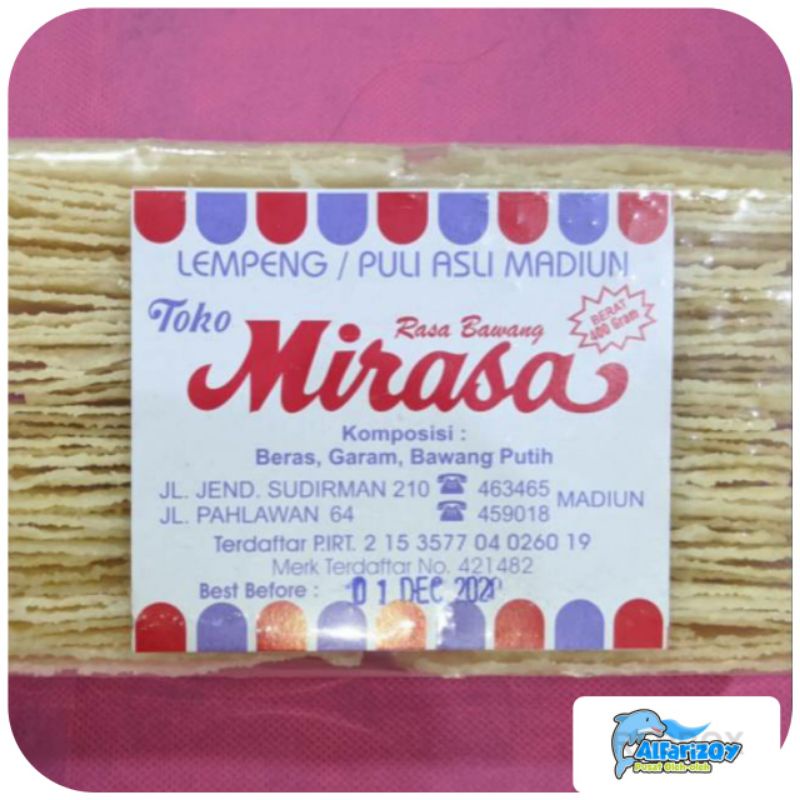 Jual Lempeng Puli Krupuk Puli Mirasa Krupuk Puli Mentah Shopee