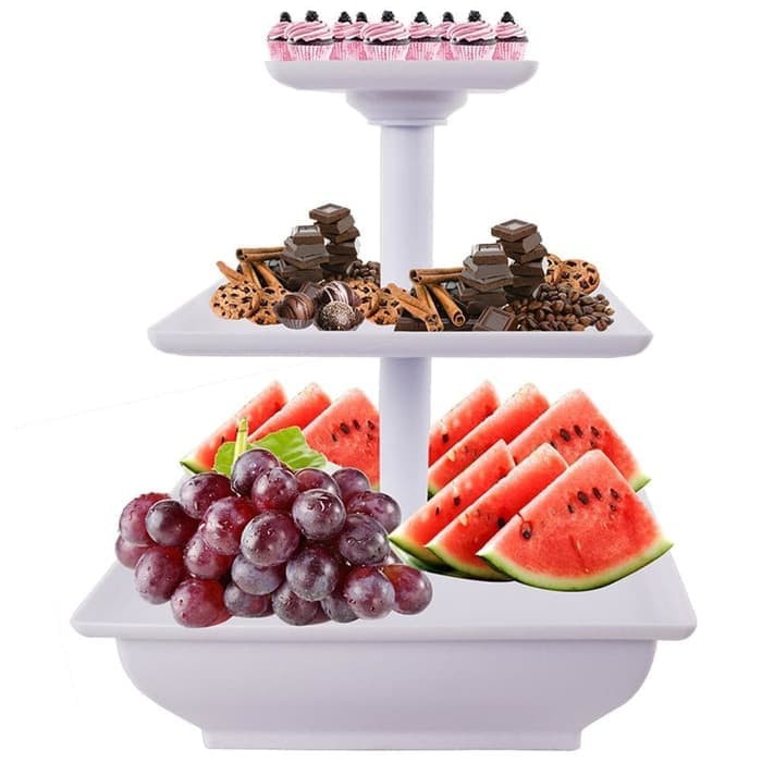 Jual Rak Makanan Tingkat Snack Server Stand Rak Penyajian Kue Cakes ...