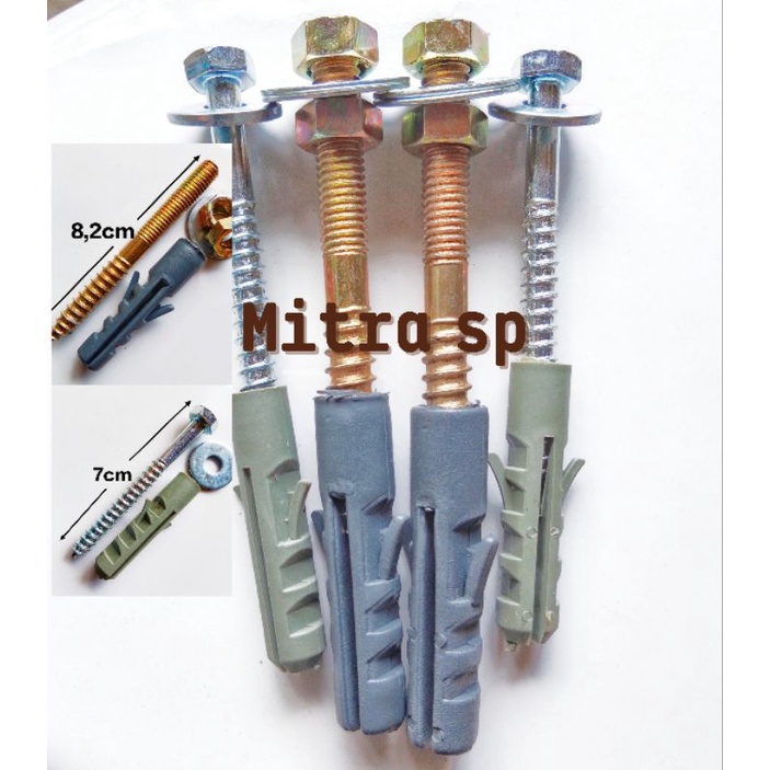(045sp) baut viser toilet duduk isi 4 pcs skrup closet