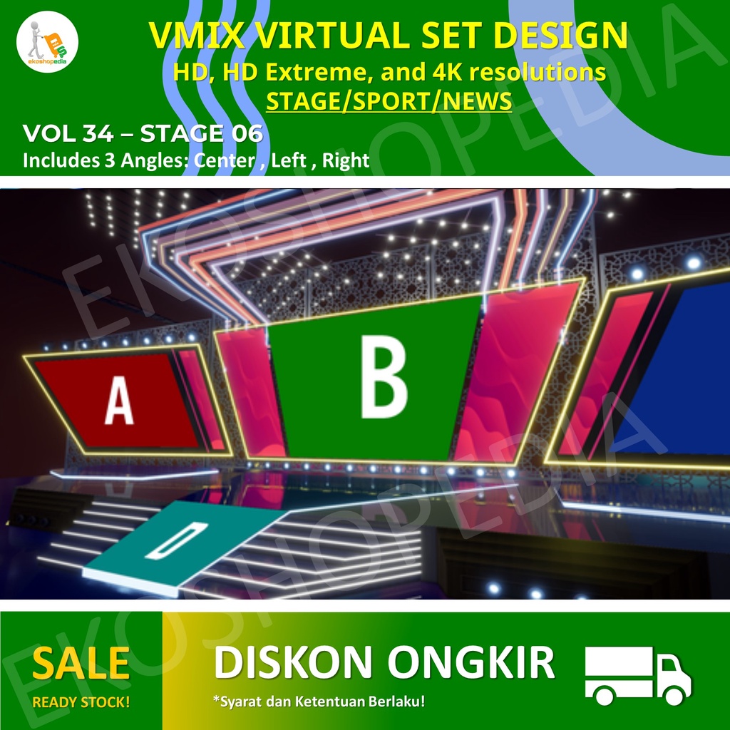 Jual VMIX VIRTUAL SET DESIGN 4K - STAGE 06 v34 | Shopee Indonesia