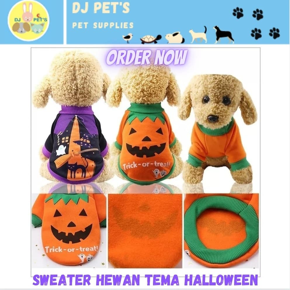 Jual Baju Anjing Dan Baju Kucing Sweater Kostum Halloween Hewan Pet H1