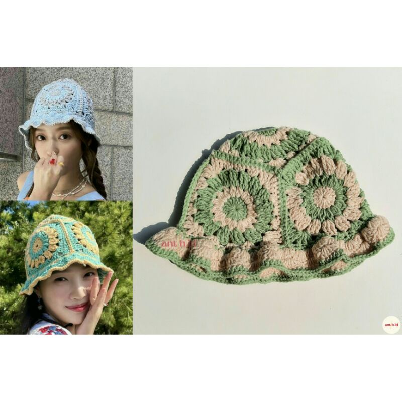 Jual Korean Inspired Crochet Bucket Hat, Antih