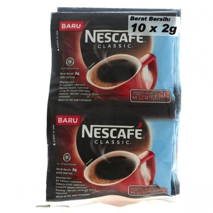 Jual NESCAFE CLASSIC Kopi Tanpa Ampas (10x2g) Shopee Indonesia