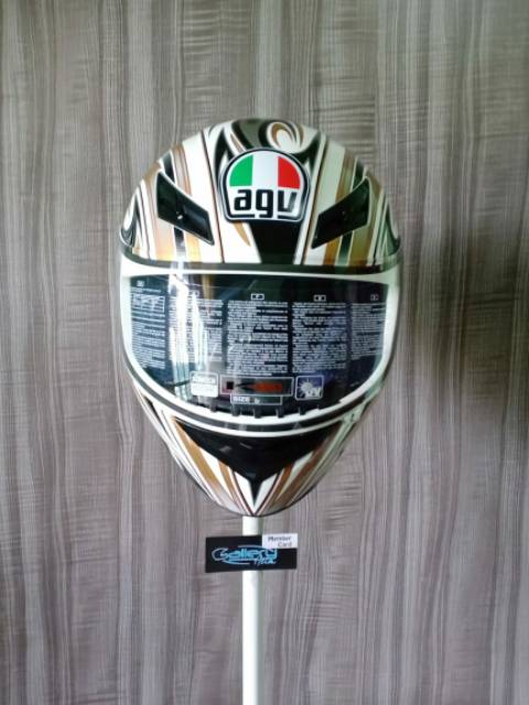 agv k3 basic evil Jual AGV K3 Basic Evil Nero Argento Canno Fucile White Gold Gunmetal