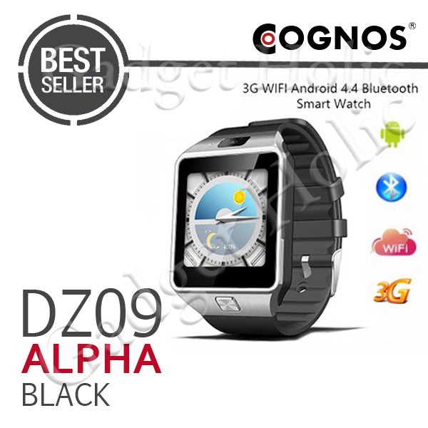 Jual Cognos Smartwatch DZ09 Alpha 3G Android 4.4 WIFI Black Shopee Indonesia