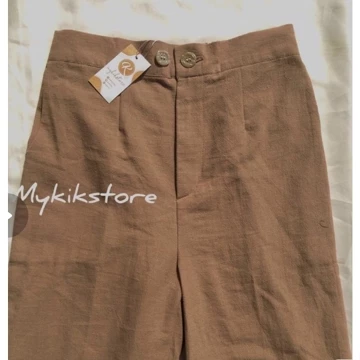 Laura Slim Kulot Highwaist Mykikstore Basic Kulot Basic Pants Kulot Linen