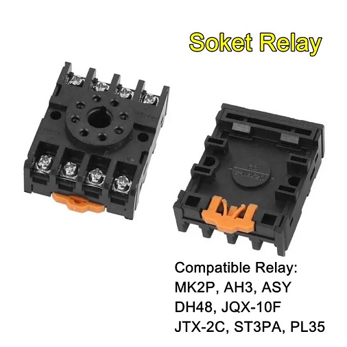Jual Socket Relay MK2P-I 8 Pin MK2P Pasangan Soket mk2p 8pin 8 Lubang ...
