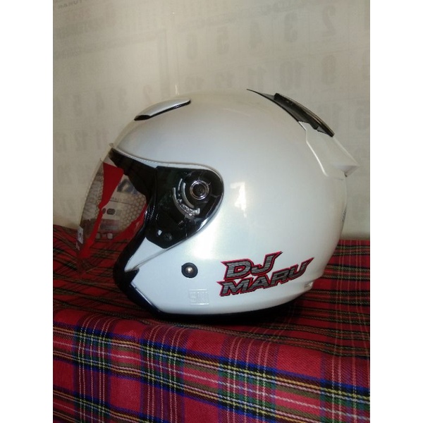 Jual Helm Kyt Dj Maru Solid White Pearl Shopee Indonesia