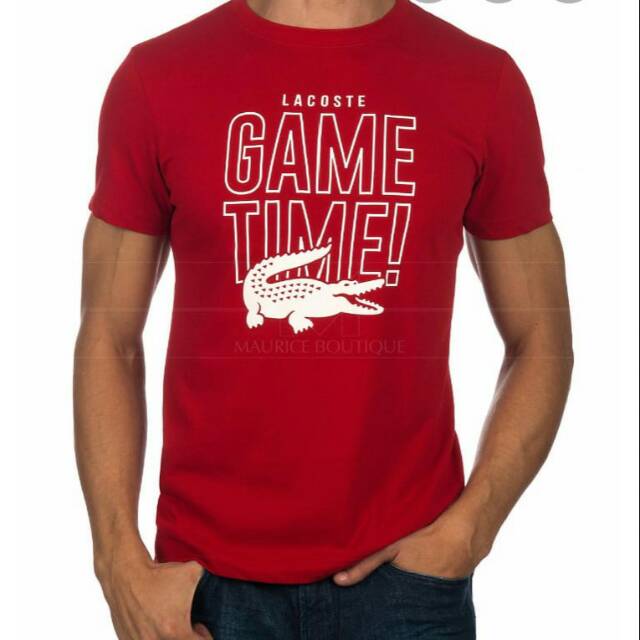 Lacoste game deals time t shirt