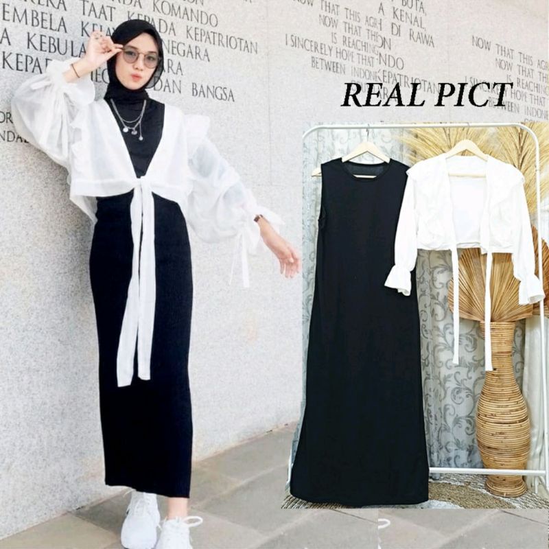 Jual PREMIUM !!! SERAYU DRESS - GAMIS 2 IN 1 / GAMIS PLUS CARDIGAN ...