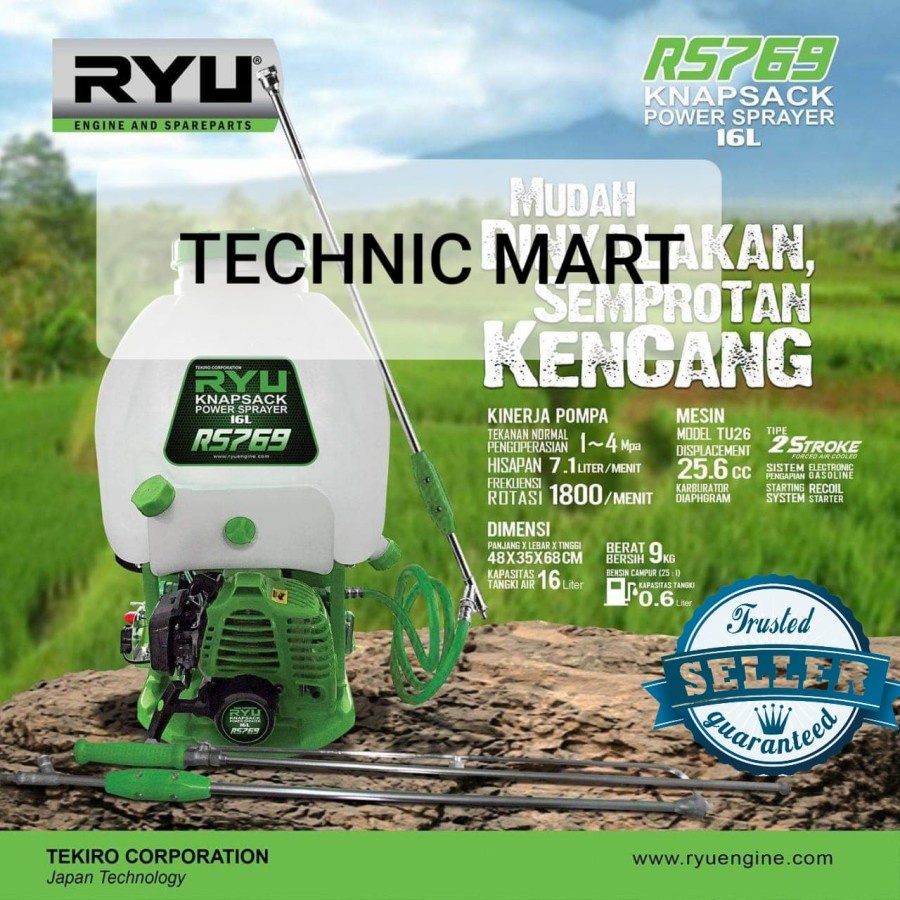 Jual Alat Semprot Hama,Knapsack Sprayer-Tekiro RYU RS769 | Shopee Indonesia