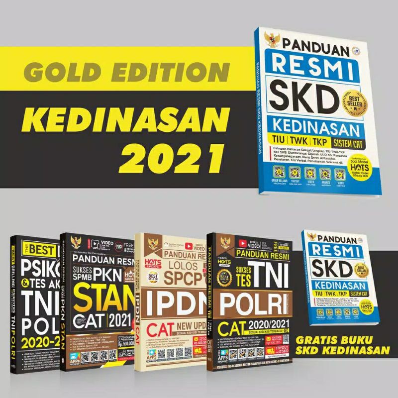 Jual Buku Panduan Resmi Tes Tni Polri Ipdn Stan Cat 2021 2022 Bonus