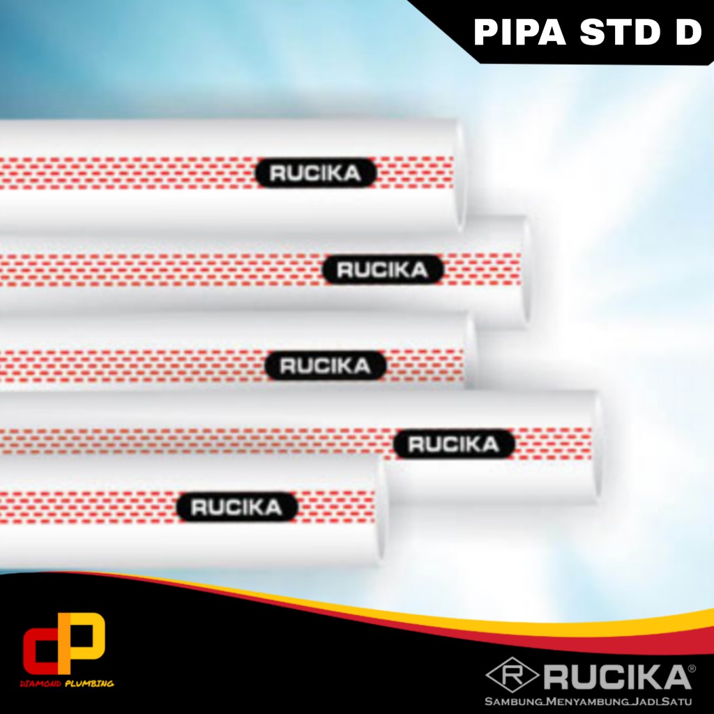 Jual Pipa PVC RUCIKA 3" inch tipe D PUTIH STD / Pralon D panjang 4