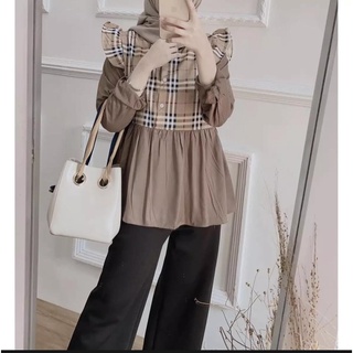 BLOUSE WANITA BURBERRY BIZEVA GRATIS ONGKIR KEMEJA BLOSE TERMURAH REMPEL BLUBERRY POLOS