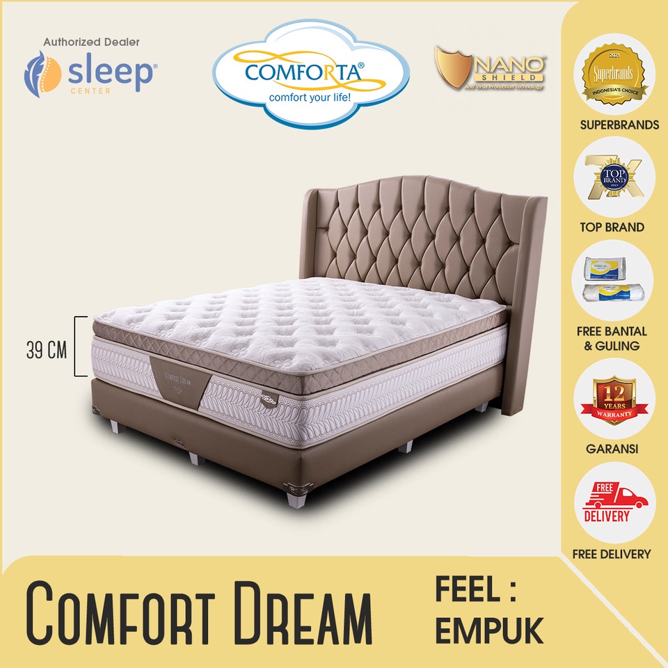 Jual SC COMFORTA Kasur Springbed Comfort Dream Fullset | Shopee Indonesia