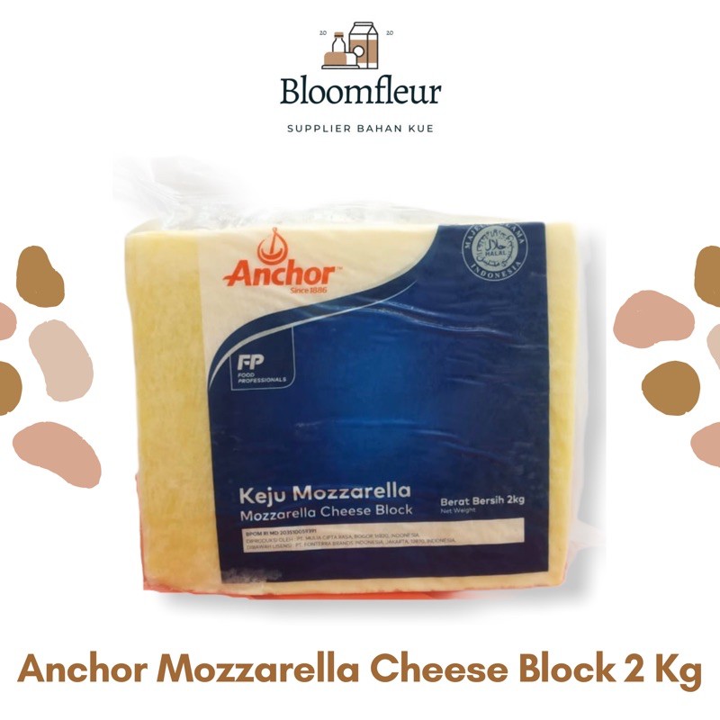 Jual Anchor Mozzarella Cheese Block 2 Kg Shopee Indonesia