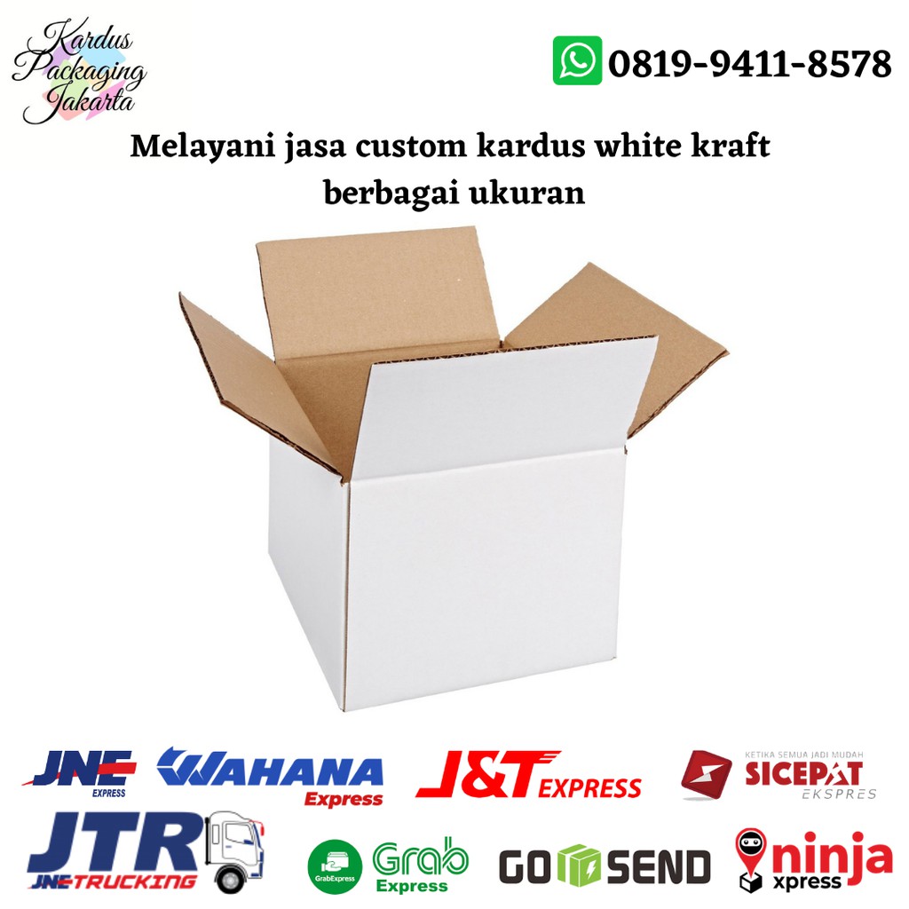 Jual CUSTOM DUS WHITE KRAFT | Shopee Indonesia