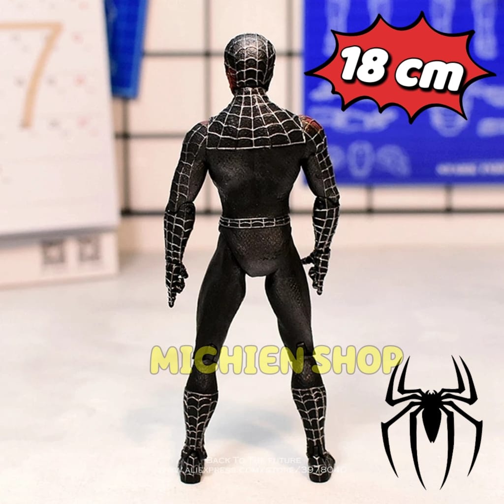 Jual Spider Man Marvel Avengers Hitam 18 Cm Action Figure Anime ...