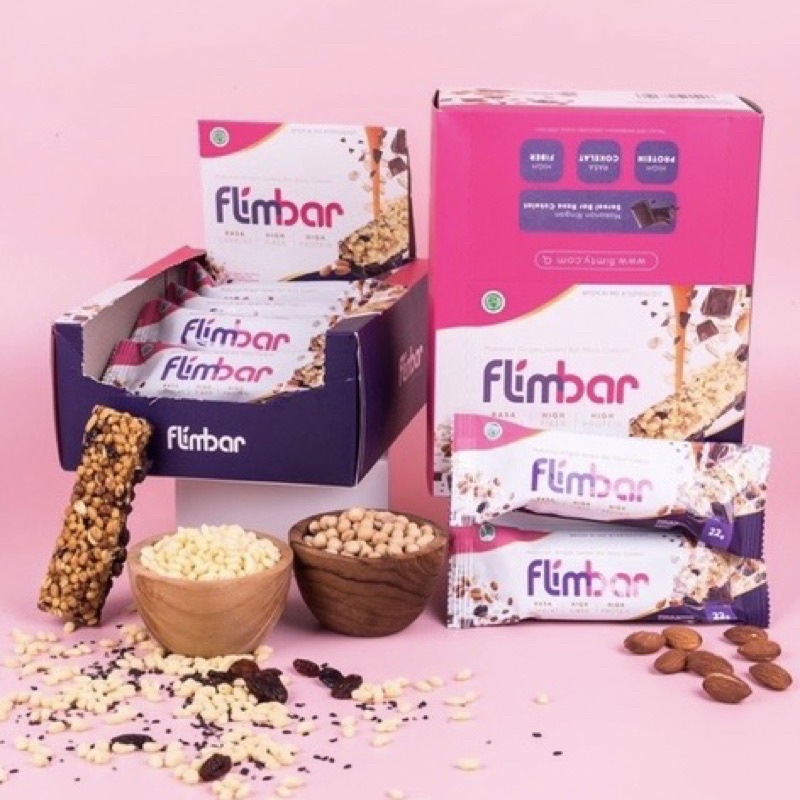 Jual Flimbar by Flimty 1 Box isi 12 Bar High Fiber & High Protein ...