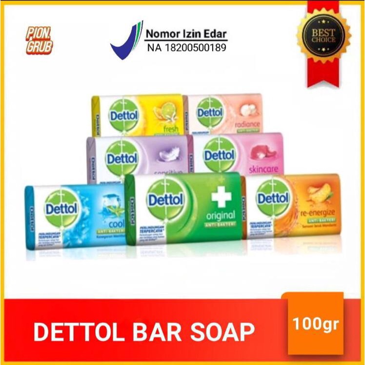 Jual Dettol Bar Soap Antibacterial 100gr Sabun Mandi Batang Premium Original Dettol Shopee 5355