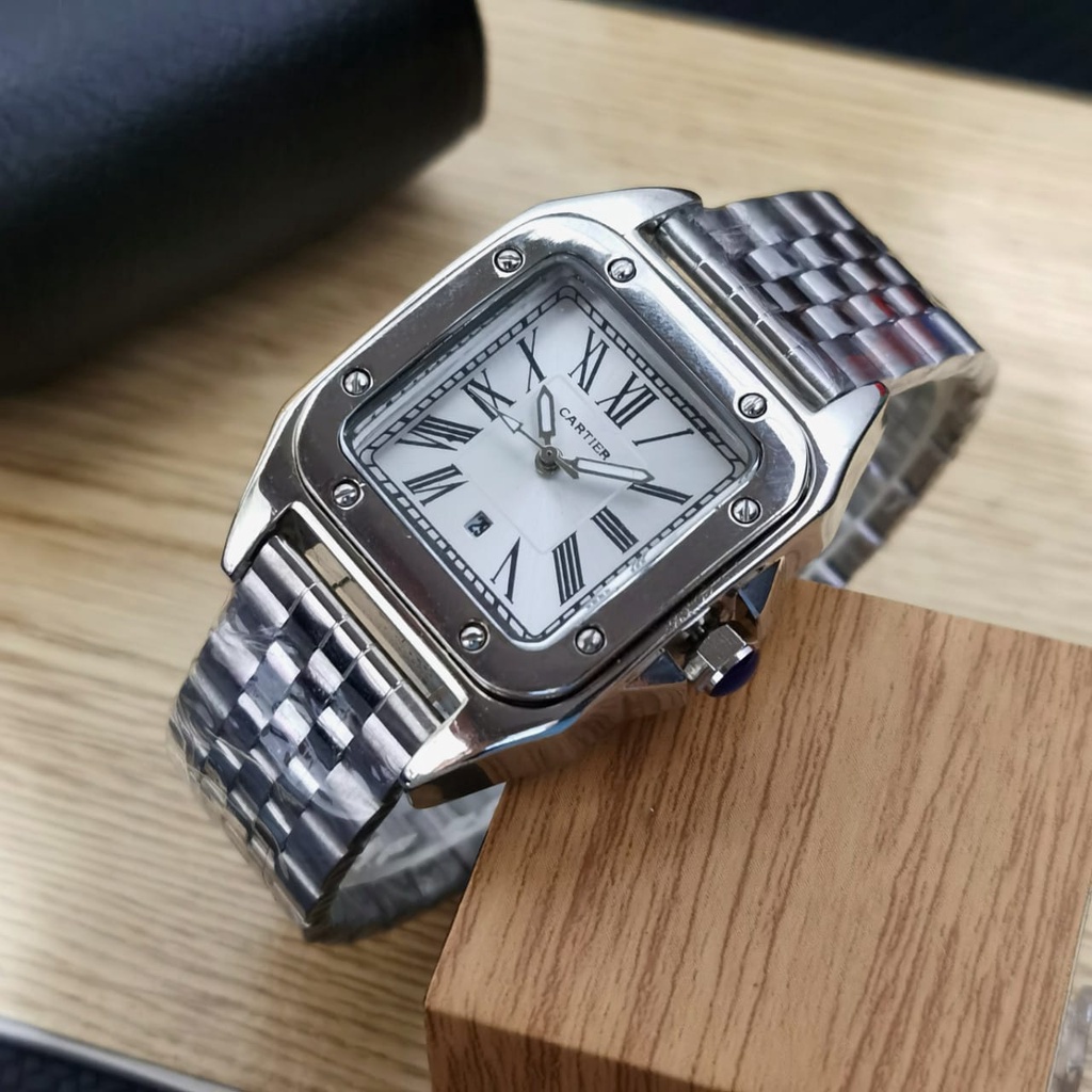 Jual JAM TANGAN PRIA / WANITA BISA PAKAI MODEL PERSEGI KOTAK ANGKA