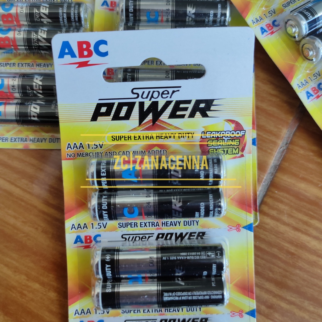 Jual Original BATERAI ABC R03 SUPER POWER - AAA HITAM - 2PC | Shopee ...