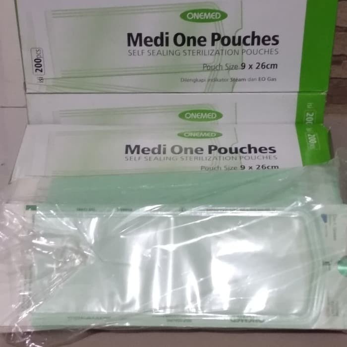 Jual Medi One Pouches Sterilization Pouches 90 x 260 Steril Pouch ...
