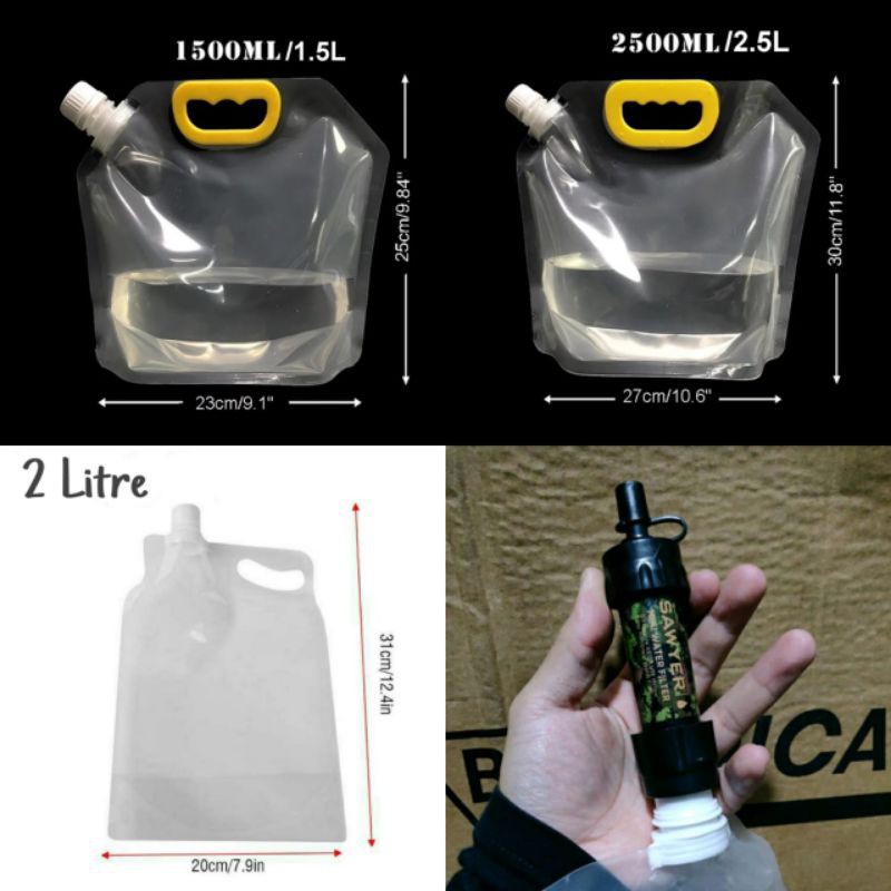 Jual Kantong Air Jerigen Botol Lipat Portable Water Camping Ultralight Shopee Indonesia 5279