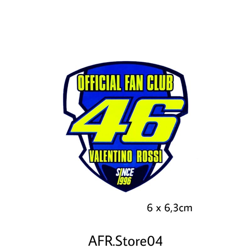 korrekt Supersonic hastighed hulkende Jual Sticker Stiker Official Fan club 46 Valentino Rossi | Shopee Indonesia