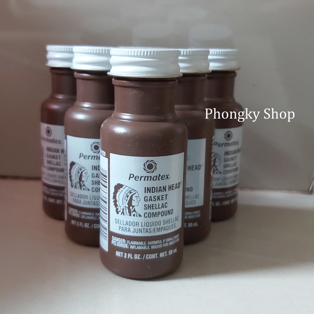 Jual PERMATEX INDIAN HEAD, GASKET SHELLAC COMPOUND 59ml Shopee