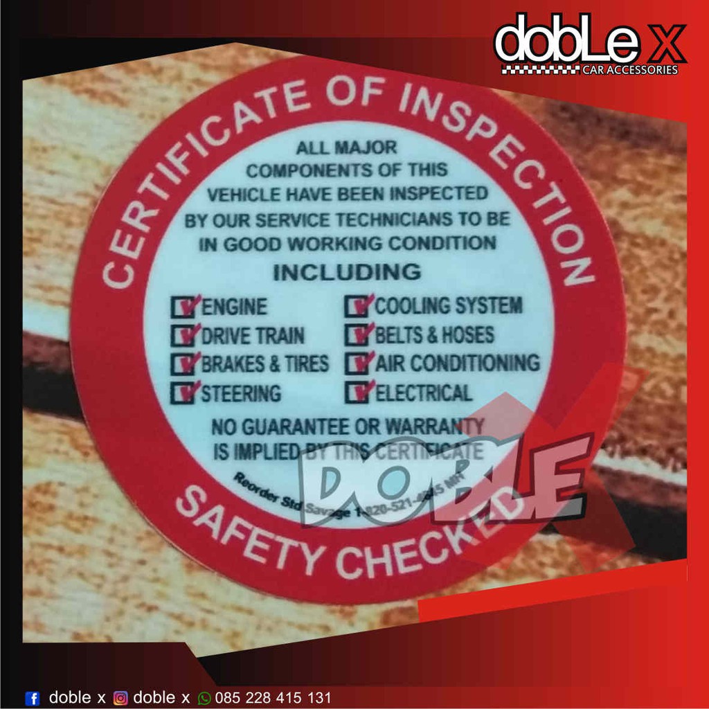 Jual Stiker Safety Checked Quality Control Red Tempel Dalam Shopee Indonesia