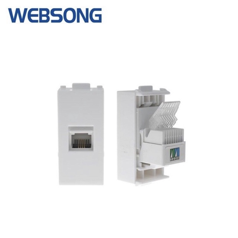 Jual Wall Socket Stop Kontak Module RJ11 Websong | Shopee Indonesia