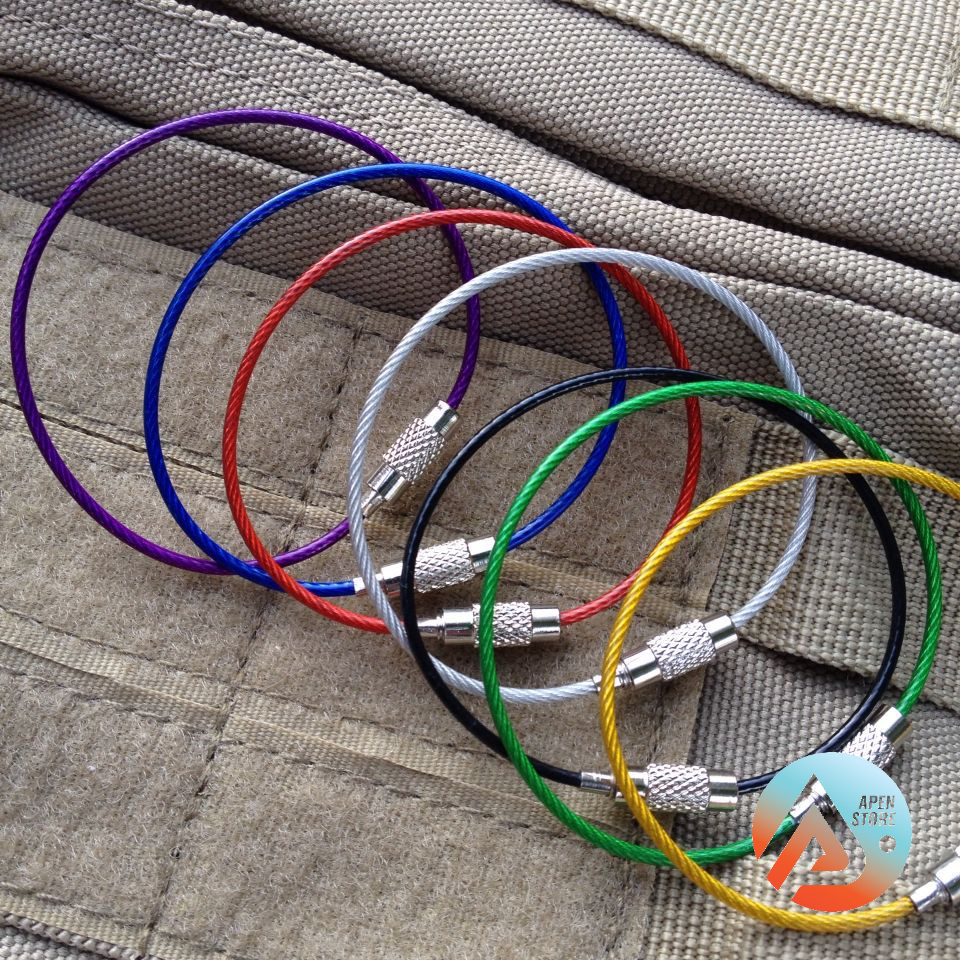 Jual APEN Tali Stainless Steel Carabiner Wire Keys Hanging Karabiner ...