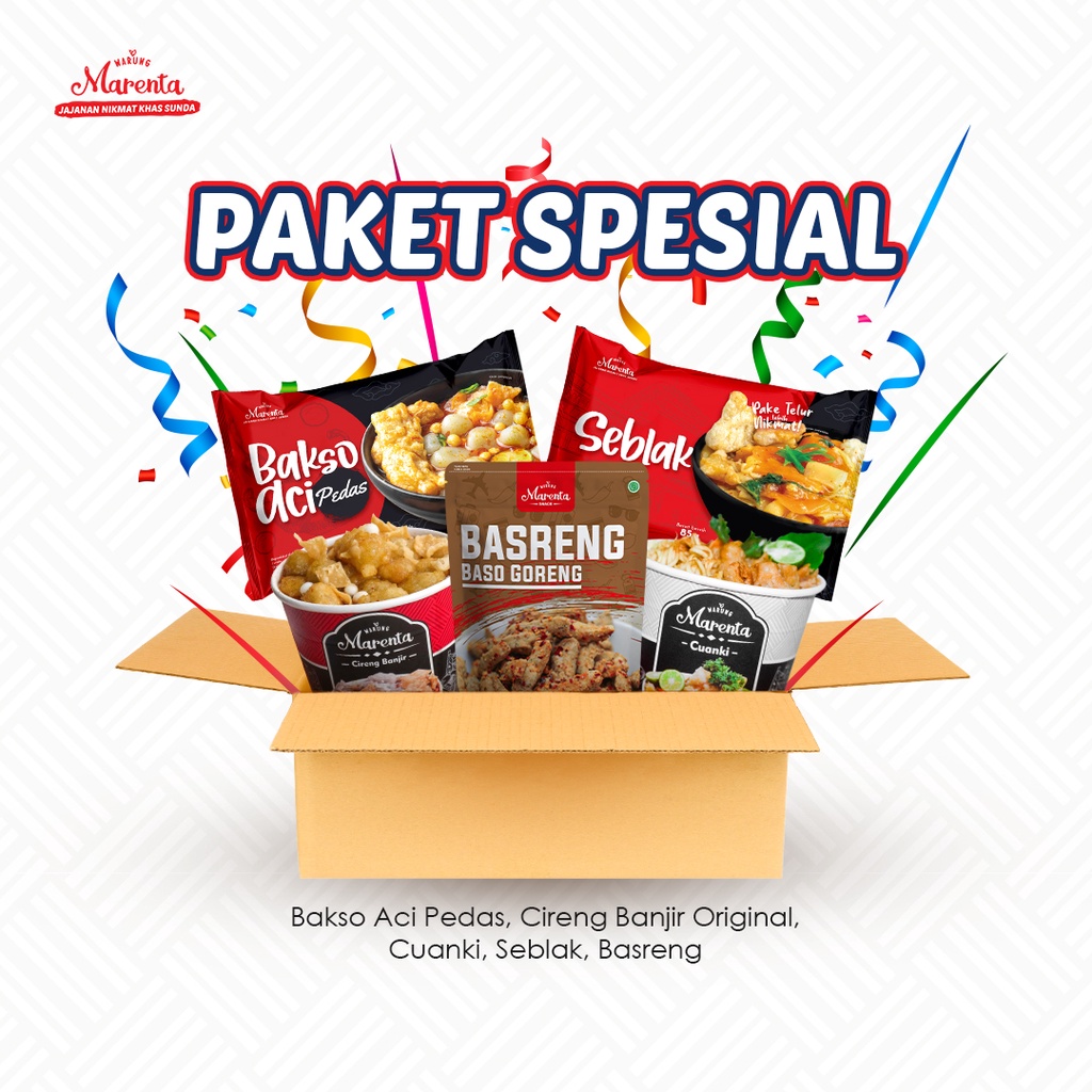 Jual Paket Spesial Baso Aci Pedas Seblak Basreng Cireng Banjir