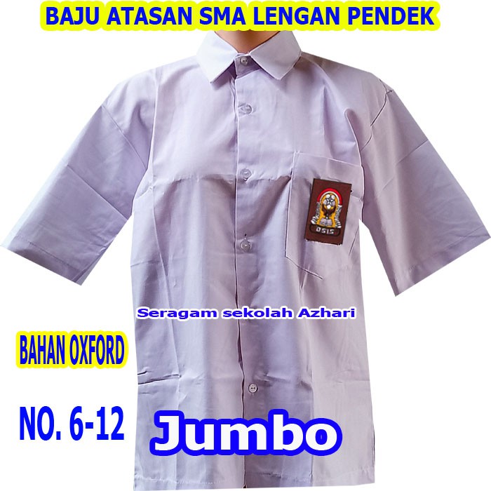 Jual [ready] Baju Sekolah Sma Putih Pendek Jumbo Baju Seragam Sma