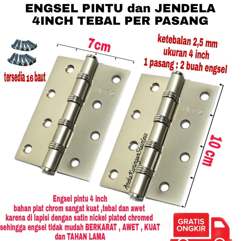 Jual Engsel Jendela dan Pintu TERMURAH 4 inch | Shopee Indonesia