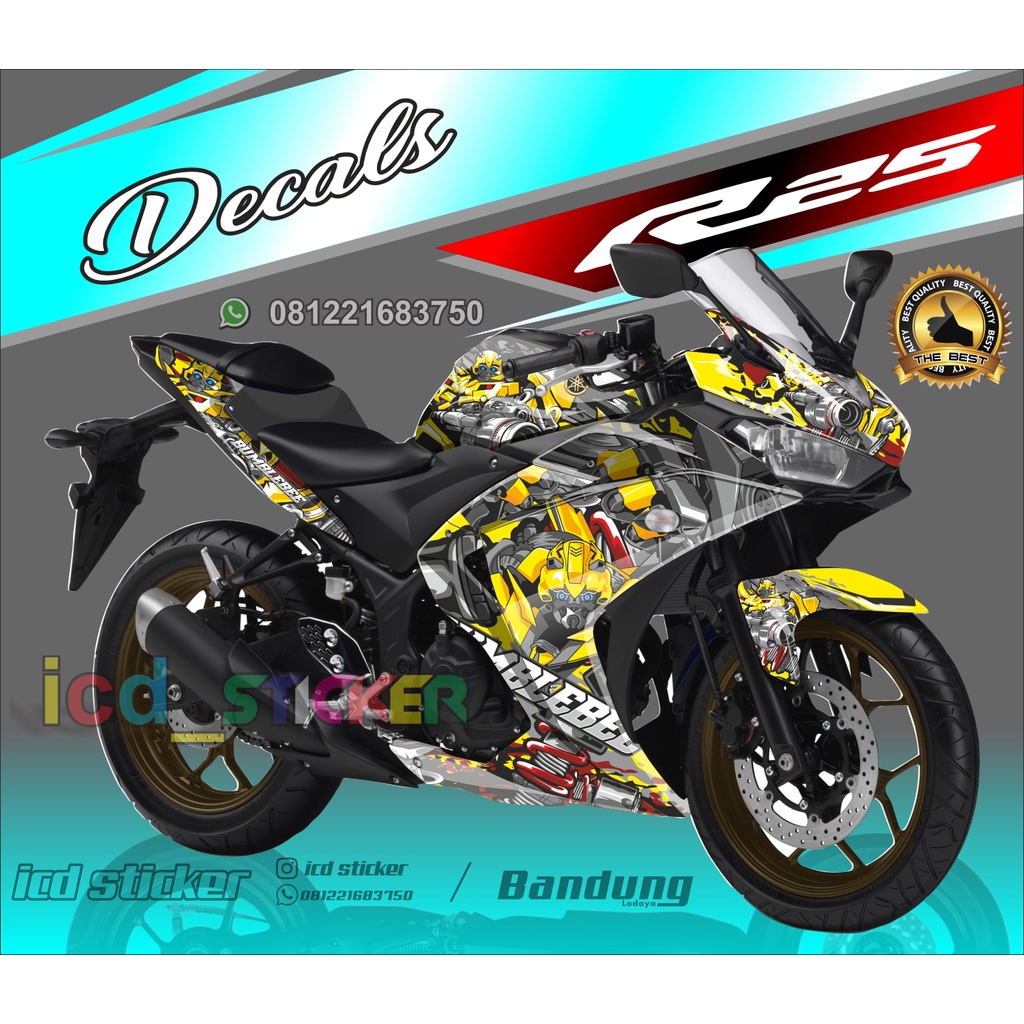 Jual DECAL R25 BUMBELBEE / STICKER YAMAHA R25 / BUMBEBEE | Shopee Indonesia
