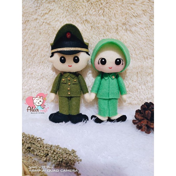 Jual BONEKA FLANEL PROFESI TNI custom | Shopee Indonesia