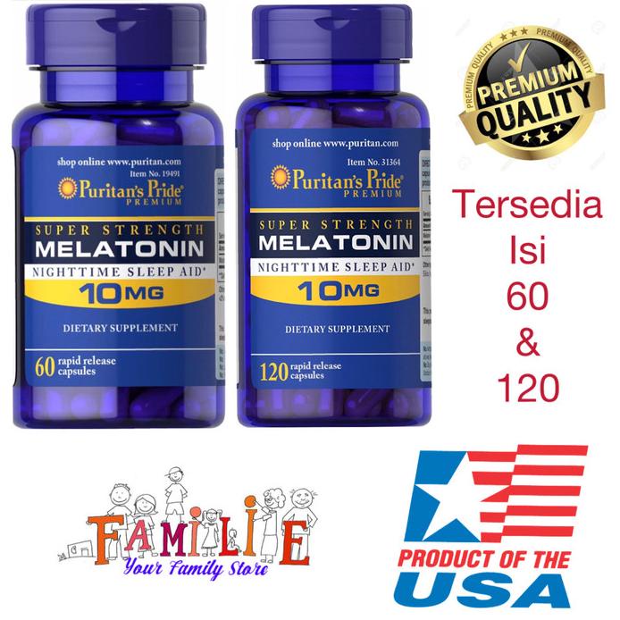 Jual Puritan Pride Melatonin 10 Mg Usa Origin Kesehatan Shopee