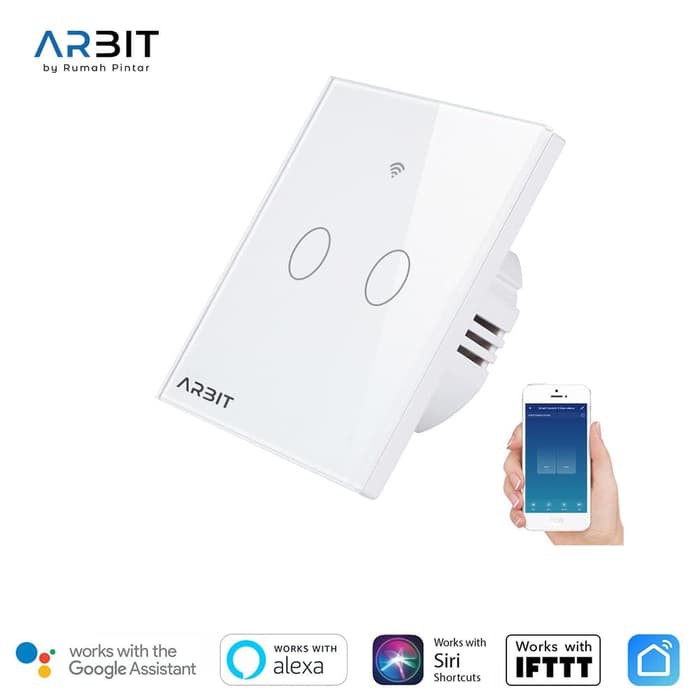 Jual Arbit Wifi Smart Wall Switch 2 Gang | Shopee Indonesia