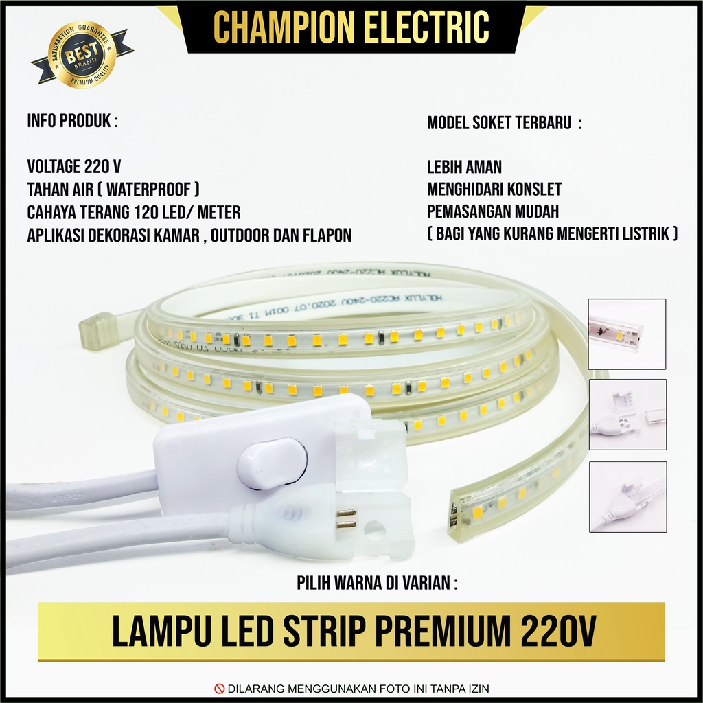 Jual LED Strip Lampu Selang Premium Dekorasi Kamar Hias Plafon Outdoor ...