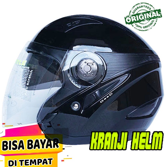 Jual Helm / Helm half face / Helm mds zarra solid black termurah
