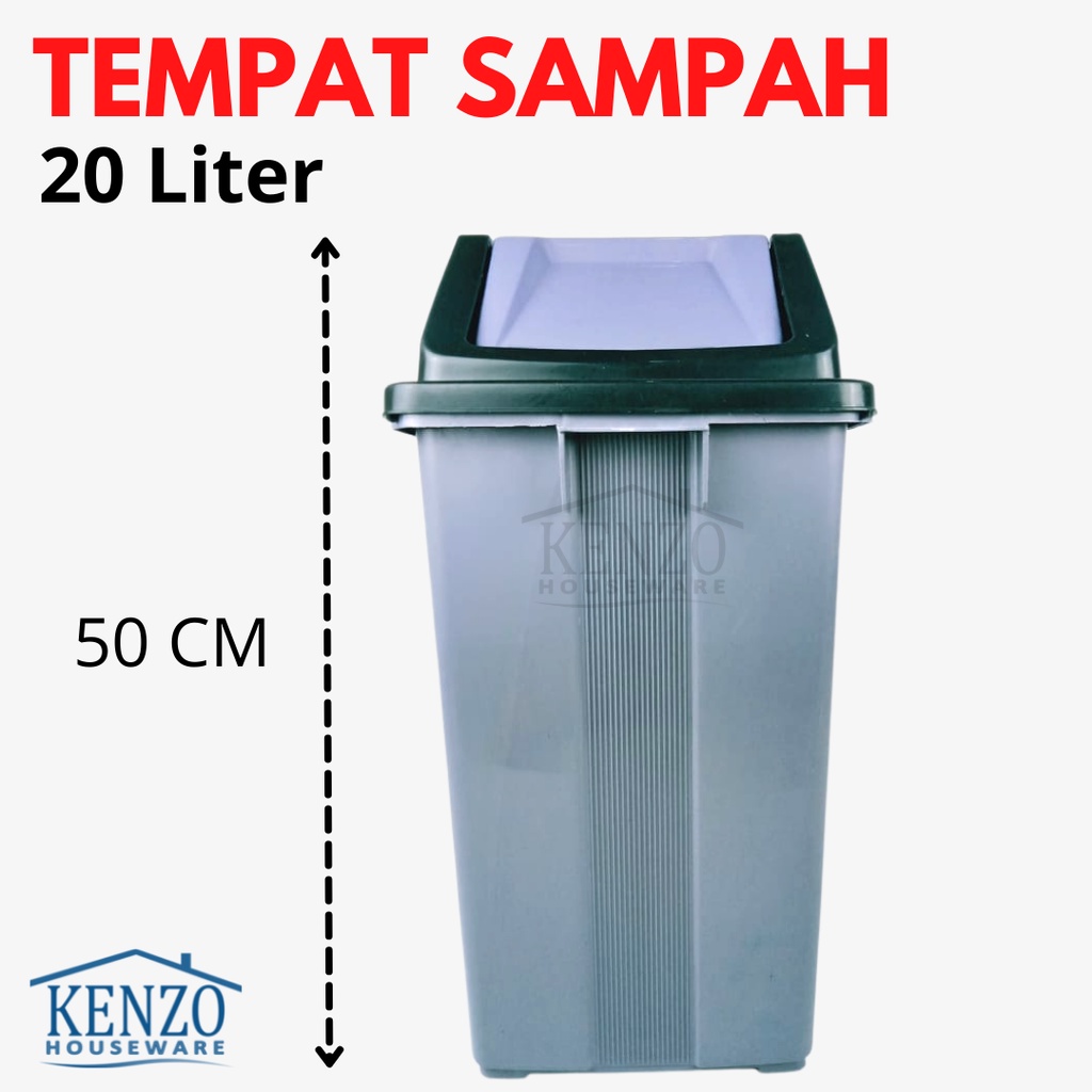 Jual Tempat Sampah Kecil 20 Liter Tong Kotak Sampah Tutup Goyang Plastik Shopee Indonesia 8852